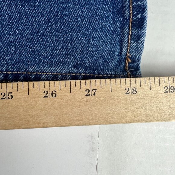 Frye Jeans Womens 34x28* High Rise Cropped Ankle Blue Faded Stretch Denim Tag 14 - Picture 12 of 16